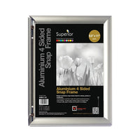 SECO Snap Affiche Cadre Cas, 8.5 x 11 pouces, Argent-Cadre affiche