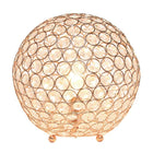 Lampe de table Elegant Designs à paillettes boule de cristal de 10 pouces, rose doré-Ampoule à base de candélabre Tybe B de 40 watts vendue séparément