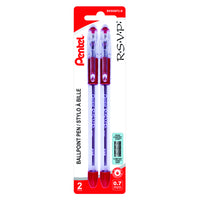 Pentel - Stylos à bille R.S.V.P. Stick, 0,7 mm, encre rouge-Stylos à bille Stick