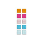 Quartet - Minis aimants carrés - assortiment de couleurs - paquet de 10-Mini aimants carrés