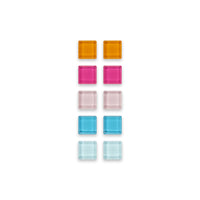 Quartet - Minis aimants carrés - assortiment de couleurs - paquet de 10-Mini aimants carrés