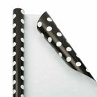 JAM Paper -  Papier cadeau – Papier cadeau à pois – 25 m² par rouleau – Noir à pois blancs – 2/paquet-La superficie parfaite pour emballer rapidement et facilement vos cadeaux