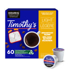 Timothy’s - Capsules K-Cup de café Mélange du petit déjeuner torréfaction légère - paquet de 60-Recyclables : nos dosettes K-Cup sont recyclables dans certains endroits. Il se peut qu’elles ne soient pas recyclables dans votre région.