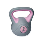 Cloches de bouilloire PurAthletics - 5 lbs.- Gris/Rose-Rempli de ciment