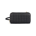 Portefeuille pour Téléphone à Bandoulière Tissé de Blocage d'Ellie Karla Hanson RFID, Noire-Tissé Sac Bandoulière Téléphone Porte-Monnaie