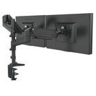 ShoppingAll Support de bureau à pince pour moniteur à double ressort à gaz entièrement réglable - Noir-Peut accueillir deux moniteurs 15"-32", chaque bras peut accueillir un moniteur de 17.6lb/8kg avec des trous de montage VESA de 75mm x75mm ou 100mm x 100mm