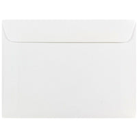 JAM Paper Enveloppes format livret à rabat droit gommé, 5 1/2 x 7 1/2 po, blanches, 200 par paquet-Blanc