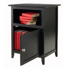 Winsome – Table de bout/chevet, noir-Cette table de bout/chevet de style shaker offre de la simplicité, de la robustesse et de l’élégance