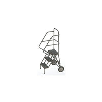 Échelles roulantes Roll & Fold, Matériau du cadre - Acier, Nbre de marches - 3, Hauteur de la plateforme - 30", Profondeur de-1