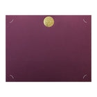 St. James – Porte-document de présentation pour cartes/certificat Elite Medallion, lin bourgogne avec médaillon or, paq./25-Couverture lin bourgogne 80 lb