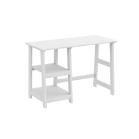 Safdie & Co. 44L Bureau - Blanc 2 Étagères Ouvertes-Bureau spacieux pour un ordinateur portable, une lampe et des articles essentiels. Cet article peut être utilisé comme: bureau, table d'ordinateur, table de jeu et plus encore.