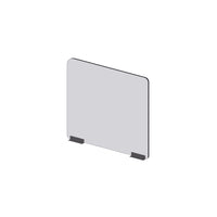 Avant de pare-haleine modulaire Mark Maker - Acrylique transparent 1/4" - panneau de 23,5" Lx23,5"H - 2 rails inférieurs de 4"-Fixez les côtés des panneaux modulaires pour étendre la longueur de votre diviseur à l'aide de charnières en plastique (charnières flexibles).