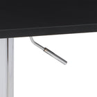 CorLiving - Table carrée DAW-600-T à hauteur ajustable, dessus pivotant, noir-Compacte, vous permettant de gagner de la place dans toute pièce