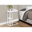 Monarch Specialties - 3676 Table D'Appoint - 25 po H/Blanc/Metal Blanc-Assemblage requis: des instructions illustrees et tout le materiel sont fournis pour plus de commodite (des outils supplementaires peuvent être necessaires)