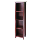 Winsome – Étagère de rangement Milan ou bibliothèque à 5 niveaux, haute, noyer antique-Cette étagère spacieuse est idéale pour y placer vos trésors ou vos livres