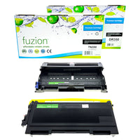 fuzion - Brother TN350 DR350 Compatible Ensemble - Cartouche D'Encre (toner) & Unité De Tambour - Rendement Standard - Noir-Couleur d'encre: Noir