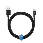 Blu Element - Câble Tressé de Charge/Sync Lightning vers USB 4ft, Noir-Modèle tressé très durable, résistant à l’usure