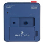 Marathon – Réveille-matin de table analogique avec veilleuse automatique, bleu-Alarme à son croissant
