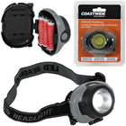 Coast Wide Phare LED COB-Lampe frontale de couleur noire et grise en materiau ABS