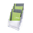 Deflecto DocuHolder Présentoir à documentation - 4 compartiments - transparent - format magazine (77441)-Présente une variété de documents à la fois et économise un espace précieux sur le comptoir