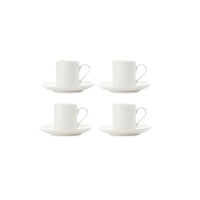 Ensemble de Tasse et Soucoupe Demi de Mansion - Paquet de 4-Vaisselle