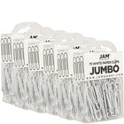 JAM Paper – Trombones géants, blanc, 6 paquets de 75, total de 450 (2184934g)-Blanc