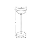 Azar Displays – Bol de présentation simple sur pied, 16 po (700956)-Dimensions : 16 diam. x 8 prof. po