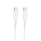 LOGiiX - Sync & Charge Anti Stress USB-C vers USB-C - 1.2M - Blanc-Conçu pour charger et transférer des données entre deux appareils basés sur USB-C