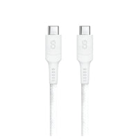 LOGiiX - Sync & Charge Anti Stress USB-C vers USB-C - 1.2M - Blanc-Conçu pour charger et transférer des données entre deux appareils basés sur USB-C