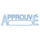 Trodat – Timbre auto-encreur Printy ''Approuvé'' avec fenêtre encre bleue 4911-Cartouche d'encre remplaçable de longue durée