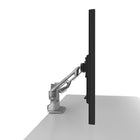 Kanto – Support de table double à amortisseurs à gaz DMS2000S pour deux moniteurs de 17 po à 32 po, argent-Supporte deux moniteurs pesant chacun de 3,3 lb à 16,5 lb (1,5 kg à 7,5 kg)