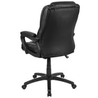 Flash Furniture Chaise de bureau pivotante LeatherSoft-Big & Tall 400 lb. Rated - Noir (CX1179HBK)-Les bras rembourrés soutiennent le haut du corps