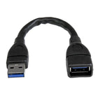 StarTech - câble de rallonge USB 3.0 A-à-A, 6 po, noir-Fiabilité garantie