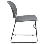Flash Furniture - Chaise ultra-compacte empilable grise de la série HERCULES avec cadre enduit de poudre noire-Quantité de pile: 35
