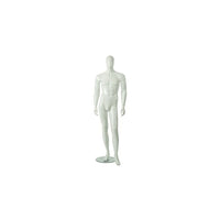 Mannequin homme adulte abstrait de la collection RP, blanc lustré (RPMA 1)-Mannequin homme