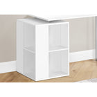 Monarch Specialties - 7600 Bureau - 55 po L/Blanc Orientation Gauche Ou Droite-8 étagères fixes sur les quatre côtés (y compris l'intérieur) pour le rangement et l'organisation afin de garder tout à portée de main.