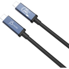 j5Create - JUC29L08 Câble USB Type-C 40 Gbit/s 240 W - Noir/Gris -Prend en charge la charge rapide sur les appareils compatibles