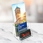 Azar Displays – Porte-brochures à trois pans pour comptoir, 100/pqt (252922-100PK)-Transparent
