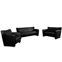 Flash Furniture – Mobilier de réception en cuir souple de la série Hercules Majesty, brun (222SETBK)-Ensemble de réception contemporain