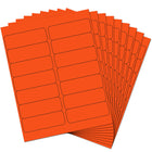 JAM Paper - Étiquettes d'adresse d'expédition rectangulaires - 1 1/3 po x 4 po - néon rouge foncé/orange - Paquet de 126-Taille : 1,33 x 4 pouces, Les étiquettes imprimables sont faciles à créer et à personnaliser