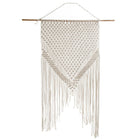 Truu Design - Macramé mural fabriqué à la main à suspendre-Measure: 40.75"L x 74"H x 0.75"W