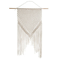 Truu Design - Macramé mural fabriqué à la main à suspendre-Measure: 40.75"L x 74"H x 0.75"W