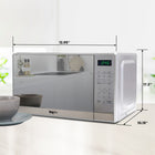 Total Chef - Four à micro-ondes de comptoir, 700 W, 0,7 pi3 - acier inoxydable- 6 modes de cuisson prédéfinis (maïs à éclater, pomme de terre, pizza, légumes surgelés, boisson, réchauffage) 