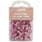 JAM Paper – Punaises, rose pâle, 3 paquets de 100, total de 300 (222419048g)-Métal
