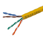 TygerWire – Câble réseau CAT5E UTP de 1000 pi, 12,6 x 9 x 13 po, jaune-Conducteur en cuivre nu solide