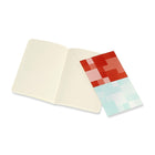 Moleskine – Cahier quotidien Volant, format de poche, uni, orange corail et bleu algue-marine, Paquet de 2-Couverture souple