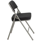 Flash Furniture – Chaise pliante courbée Hercules, métal double charnière, triple renfort, capitonnée, noir (AWMC320AFBK)-Siège rembourré en mousse épaisse de 2.5 pouces