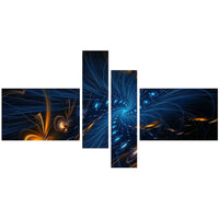 Designart – Art abstrait imprimé sur toile, Illumination, 4 panneaux, 60 x 36 po (PT3000-279)-Impression