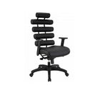 Plata Import – Fauteuil de bureau Moon à dossier élevé, noir (LS-1095-BLACK)-Revêtement polyuréthane