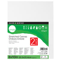 Daler-Rowney - Toile tendue Simply - 11 po x 14 po - blanche - paquet de 2-Technique Mixtes